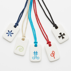 Porcelain Tablet Pendants 10g0422